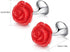 HONEY BEAR Cufflinks for Men Red Rose Flowe rfor Shirt Wedding Gift...