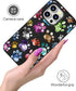 Compatible with iPhone 14 Promax Case Cute with Card Holder Slim Phone 14 Pro Max Wallet Cases for Women/Colorful Doodle Paws Dog Craws Footprints...