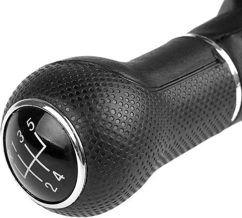 ONEVER 5 Speed Car Gear Shift Knob Gaitor Boot with PU Leather Dustproof Cover Compatible with VW Golf Bora Jetta GTI MK4, Black...