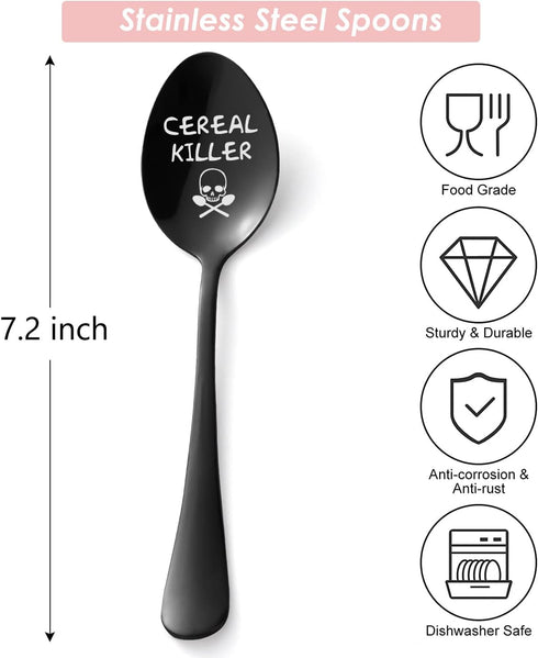 Mens Gifts Valentines Gifts for Him - Personalized Gifts Funny Gifts for Men Dad Grandpa, Cereal Killer Spoon...