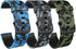 FitTurn 3 Pack Camouflage Bands Compatible for KOSPET Tank M1/M1 Pro Smart Watch Replacement Wrist Strap for AMAZTIM C20/C20 Pro Smartwatch Soft S...