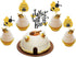 25 Pcs Glitter What Will It Bee Cake Topper Bumble Bee Cupcake Toppers Bee Pupa Cupcake Toppers Gender Reveal Party Decorations Desserts Supplies ...