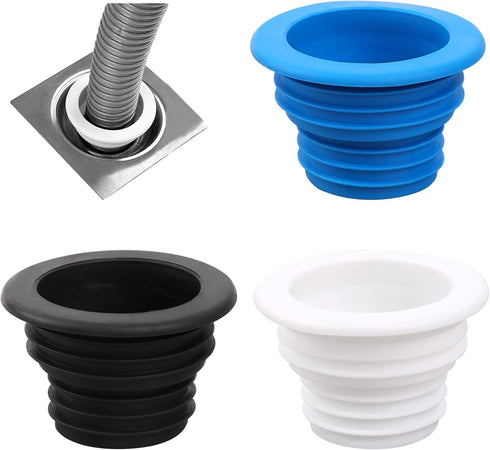 3Pcs Fit Drain Pipe Hose Silicone Plug, Washing Machine Drain Hose Holder, Washing Machine Drain for Bathroom Kitchen, Silicone Plug Sewer Seal Ri...