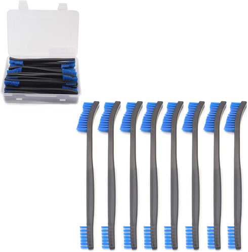 24 Packs Double-Ended Gun Cleaning Brushes 7 Inch Nylon Brass All Purpose Cleaning Brush with Plastic Handle (Blue Nylon)...