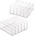 Hipiwe 2-Pack Acrylic File Organizer for Sorting Mail - 5 Slots Letter Sorter Clear Desktop Bill Divider Holder for Paper Envelope Document Book C...