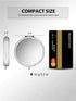 Compact Mirror for Purse, Double-Sided 1X/2X Magnifying Metal Pocket Makeup Mirrors(Round, Silver)...