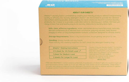 Sheets Laundry Club Laundry Detergent Sheets (Free & Clear Laundry & Dryer Sheets)...