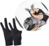 2PCS Slim Style 3-Layer Two Finger Sketching Gloves - Suitable for Paper, iPad, and Graphics Drawing Tablets - Left and Right Hand Compatible - (M...