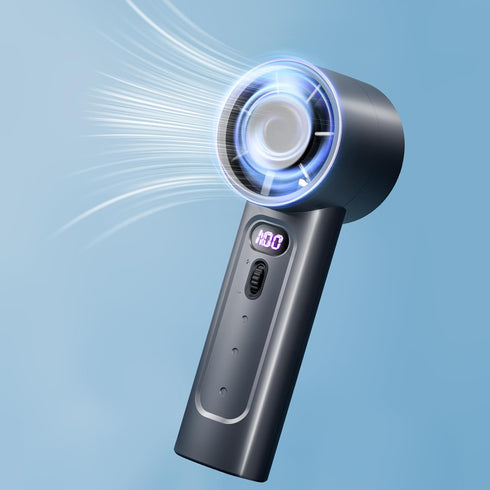 Turbo Portable Handheld Fan, Speed(1-100) Adjustable Mini Portable Fan, 4000mAh Battery Rechargeable Personal Mini Fan, Small Handheld Fan with Di...