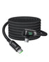 SOOPII 100W Right Angle USB C to USB C Cable,10FT Zinc Alloy Braided Type-C Cable with LED Display for lphone 15, lPad Air/Pro,MacBook Pro,Samsung...