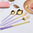 AARAINBOW 8 Pieces Stainless Steel Flatware Set Portable Reusable Cutlery Set Travel Utensils Set Including Chopsticks Knife Fork Spoon Straws Cle...