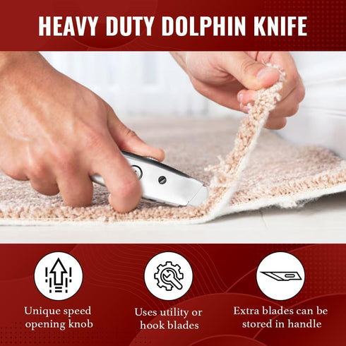 ZY304 Delphin dolphin knife Carpet Fitter Professional Tool (Pack of 1)...