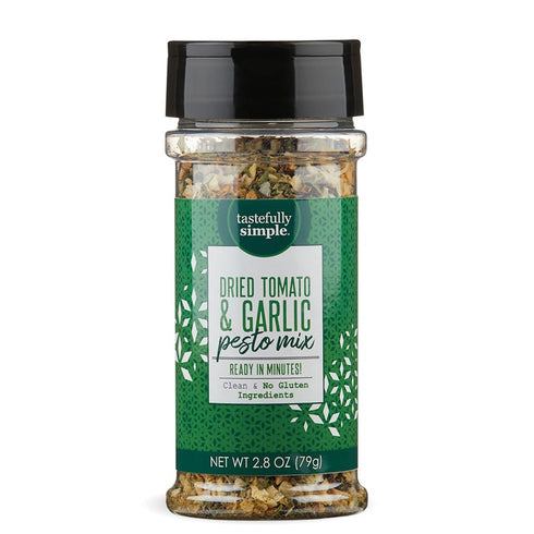 Tastefully Simple Dried Tomato and Garlic Pesto Mix, 2.8 Ounce...