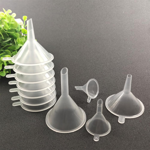 Small Funnel, 2.16inch Clear Plastic Mini Funnels for Science Lab Bottle Filling Liquid, Essential Oils, Perfume(12 Pack)...