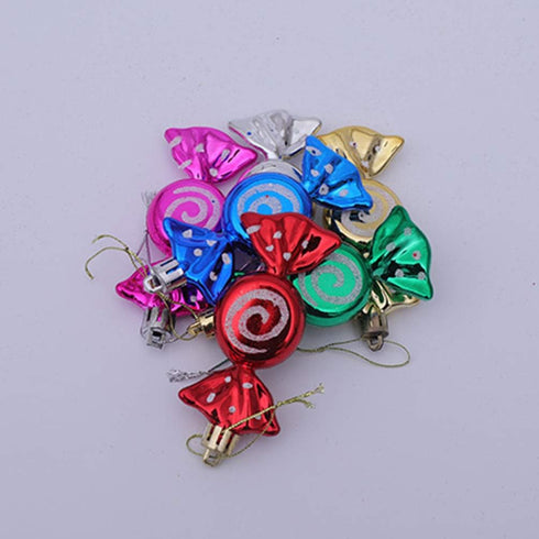 Happyyami 6pcs Sweets Candy Ornaments Xmas Tree Hanging Decorations for Home Wedding Christmas Birthday Party Decoration...