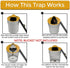 Mouse Trap Bucket Flip Lid, Multi Catch Humane Rat Trap for Indoor Outdoor, Reusable Mouse Catching Tool, 5 Gallon Bucket Compatible, Auto Reset F...