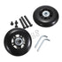 OwnMy 80mm x 23mm Luggage Wheels Replacements Set of 2 Mute Suitcase Replacement Wheels with Black Screws Axles Bearings, Rotatable Rubber Luggage...