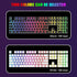Pudding Keycaps Double Shot PBT Keycap Set with Translucent Layer,for 104 87 61 Keys RGB Backlit Mechanical Keyboards,OEM Profile,US Layout-White...