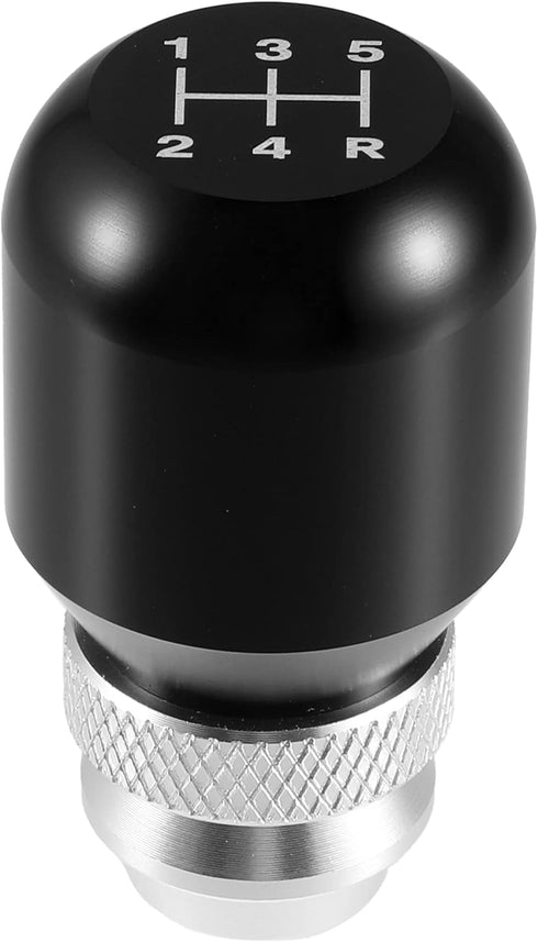 X AUTOHAUX 1 Set 5 Speed Universal Car Adjustable Gear Shift Knob Aluminum Alloy Shift Stick Knob Black for Most Manual Vehicles...