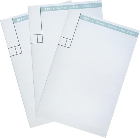 Koala Tools - Blank Comic Book, Draw-It-Yourself Comic Sketch Book with Dynamic Panels, 6.6 x 10 Inches, 28 Pages, Pack of 3...
