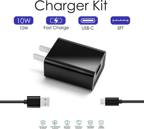 Bluetooth Speakers Charger USB C Fast Wall Charger Charging Cable Cord for Sony SRS-WS1 SRS-NS7 SRS-NB10 SRS-XB13 SRS-XB23 SRS-XB33 SRS-XB43 WI-C1...