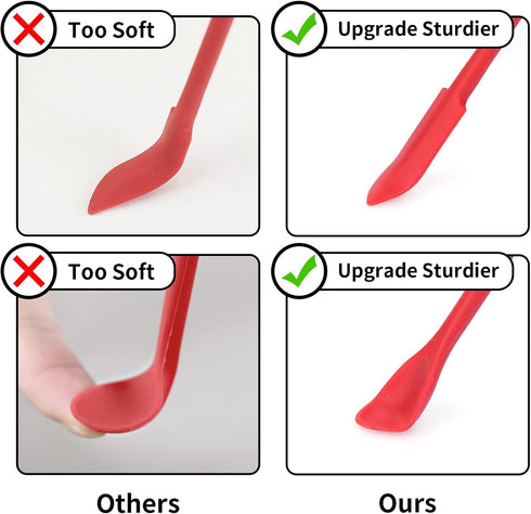 Mini Spatula Silicone Spatula Set - Cuttte 2pcs Makeup Spatula Small Spatula for Cosmetics, Reusable Beauty Tiny Spatula, Thin Jar Spatula Food Sc...