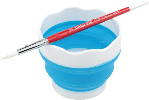 Creative Mark Collapsible Paint Brush Water Cup 10oz Capacity - Durable & Leak-Proof, Space-Saving Design, Ideal for Artists, Travel, Plein Air Pa...