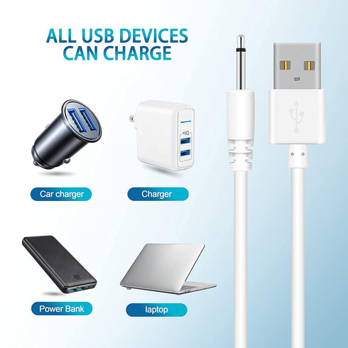 USB DC Cable, 32.7inch USB Cable 5V, 150mA Wire Male to DC 16mm x 2.5mm for Messager,Toys,Replacement DC Charging Cable | USB Charger Cord...