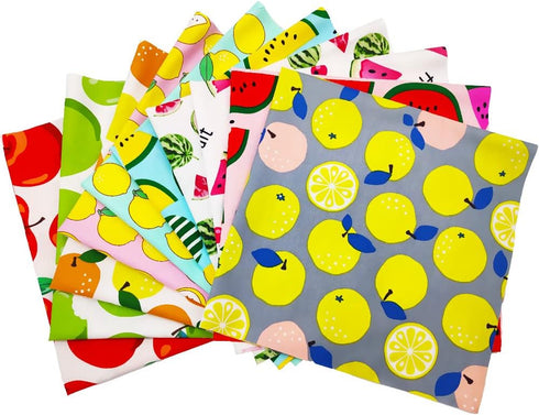 Fat Quarters Fabric Bundles, 10 Pcs 100% Cotton 20” x 20” (50cmx50cm) Precut Quilting Fabric Squares Sheets for DIY Patchwork Sewing Quilting Craf...