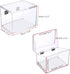 BTSKY Clear Acrylic 4 x 6 inch Index Card Box with Sign Lid - Index Card Holder Notecard Box Recipe Card Box Plastic Storage Organizer for Filling...