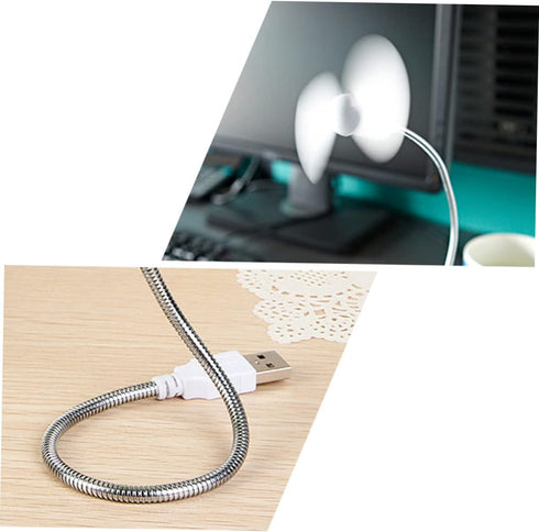 Zerodeko 4 Pieces USB Mini Fan Neck Fan Computer Fan Travel Fan Portable Fan Flexible Gooseneck Cooling Fan Cooling Fan for for Laptop Portable US...