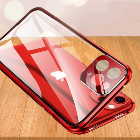 HENGHUI Lockable Anti Peeping Case for iPhone 13 Pro Magnetic Glass Case Built-in Camera Lens Protector Privacy Screen Glass Protector Bumper Case...