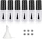 Empty Nail Polish Bottles with Round Brush 5ML, 6PCS Small Empty Glass Refillable Nail Polish Containers with Mixing Balls & Funnels (Matte Black)...