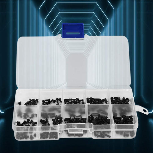 Carbon Steel Flat Head Machine, Screw Bolt Assortment Sets Nails, Screws Fasteners Screw Hardware Tool Cross Black Carbon Steel Electronics Indust...