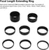Astronomical Extension Tube, 8Pcs M48 Focal Length Extension Tube Kit, Astronomical Ring for Telescope, Cameras, Eyepieces, Length 3mm, 5mm, 7mm, ...