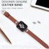 JR.DM Slim Leather-Bands Compatible with Apple Watch Band 38mm 40mm 41mm 42mm 44mm 45mm 49mm, Top Genuine Leather Band with Charms, Feminine Desig...
