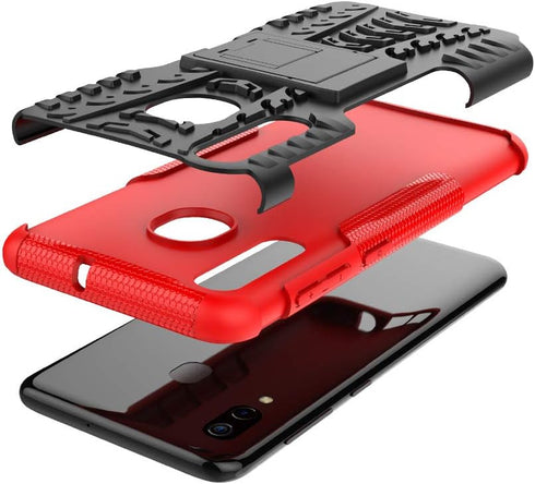 Asuwish Phone Case for Samsung Galaxy A20 A30 with Tempered Glass Screen Protector and Slim Stand Hybrid Heavy Duty Rugged Protective Cell Cover M...