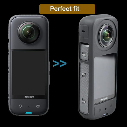 Silicone Case Lens Cap Screen Tempered Film for Insta360 One X3...