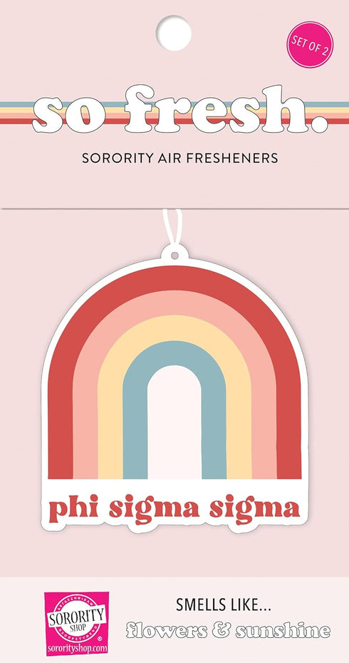 Gamma Phi Beta - Rainbow Air Freshener - 2/Pack - Flowers & Sunshine Scent...