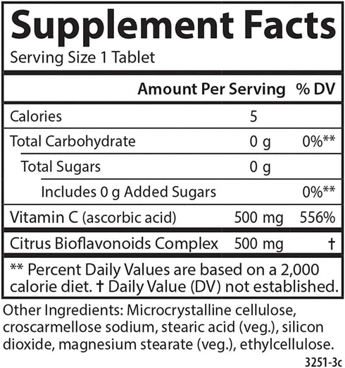 Carlson - Super-C Complex, Vitamin C + Bioflavonoids, Immune Function & Optimal Wellness, Antioxidant, 100 Vegetarian Tablets...