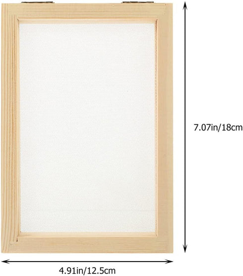 TOYANDONA 4Pcs Wooden Paper Making Screen, Paper Making Mould and Deckle Wooden Paper Making Frame for DIY Paper Crafts (5 x 7)...
