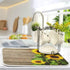 Summer Sunflower Dish Drying Mat Small for Kitchen Counter Decor 16x18 Inch Super Absorbent Tableware Dry Pad Baby Bottle Drainer Rack Mat for Cou...