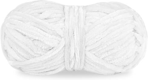 100g Chenille Yarn, White Blanket Yarn for Knitting, Handcrafts Weaving Soft Chenille Yarn, Crochet Yarn for Crochet Weaving......
