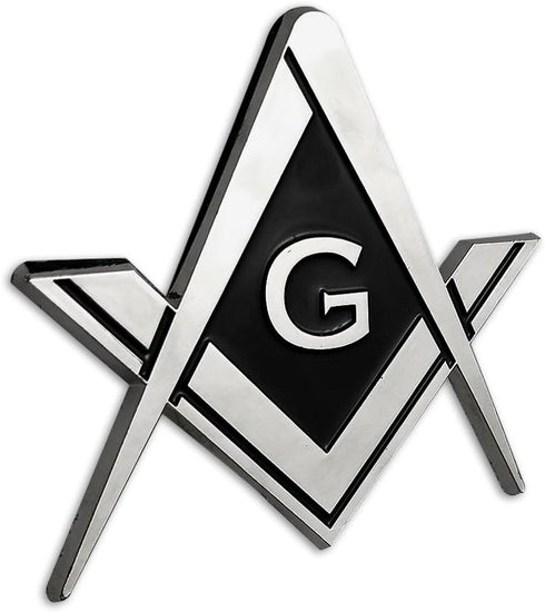 Cut Out Shaped Square And Compass Masonic Car Emblem For Freemasons...