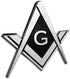Cut Out Shaped Square And Compass Masonic Car Emblem For Freemasons...
