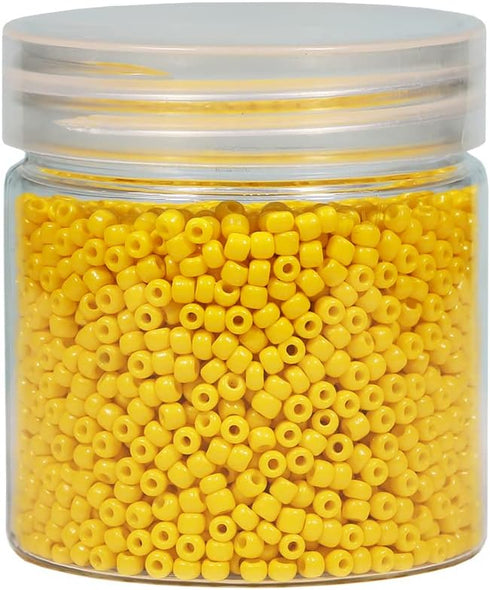 3mm Seed Beads Yellow Color About 4000pcs /110grams in Box 8/0 Glass Craft Seed Beads for Jewelry Making (Banana Yellow -Size 3mm)...