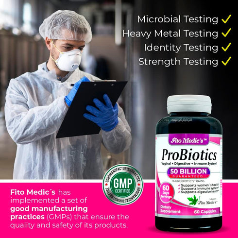 FITO MEDIC'S Lab - Probiotics for women - 50 Billion CFU of- probiotics- 60 days servings s -probiotics for digestive health- 16 - probiotic - ble...