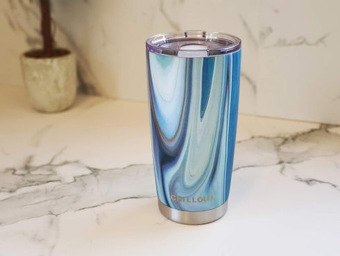 CHILLOUT LIFE 20 oz Stainless Steel Tumbler with Lid - Double Wall Vacuum Insulated Coffee Mug with Splash Proof Lid and Straw for Hot & Cold Drin...
