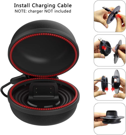 HALLEAST Gear Fit2 Pro Accessaries, Gear Fit2 Frontier Classic Charger Case Cradle Holder, Hard Sport Protective Travel Carrying Stand Dock Compat...