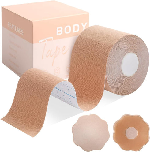 Okela Boob Tape - Breast Lift Tape for Large Breast,Body Tape for Breast Lift w 2 Pcs Breast Petal Adhesive Bra...